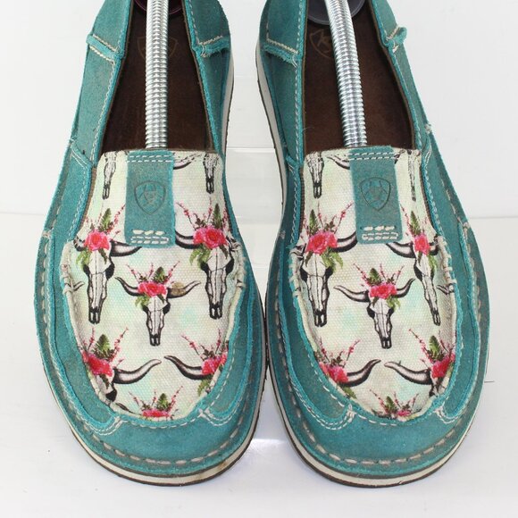 Ariat Western Suede Loafer Slip On Shoe (8.5 US) - Picture 6 of 9